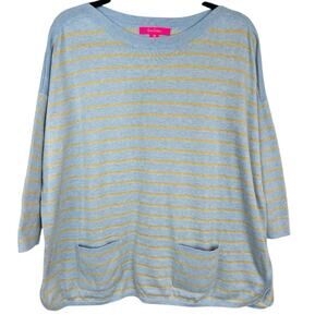 Lilly Pulitzer Cobo Sweater oversized Coastal Shell Stripe